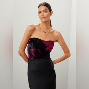 Retrofete - Nat Top - Velvet floral tube top size large RTR